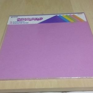 2/$15 Solid scrapbook Paper 16 Sheets 11.75"x12